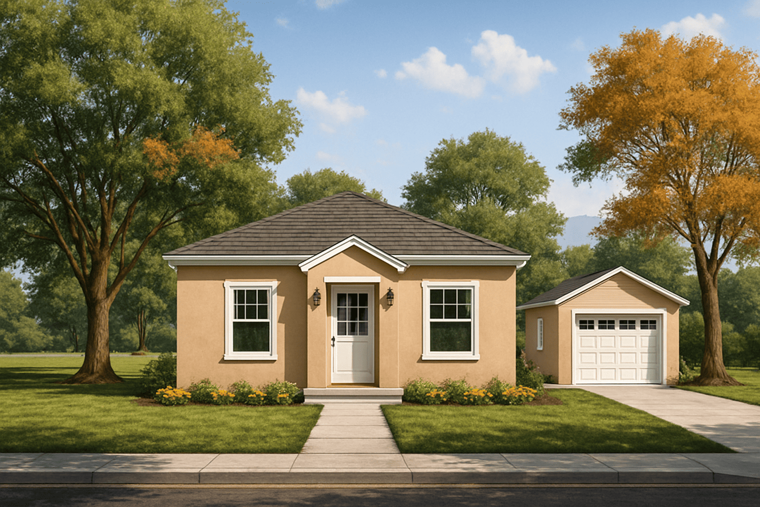 The Delaware 975 sq ft - Facade view 1